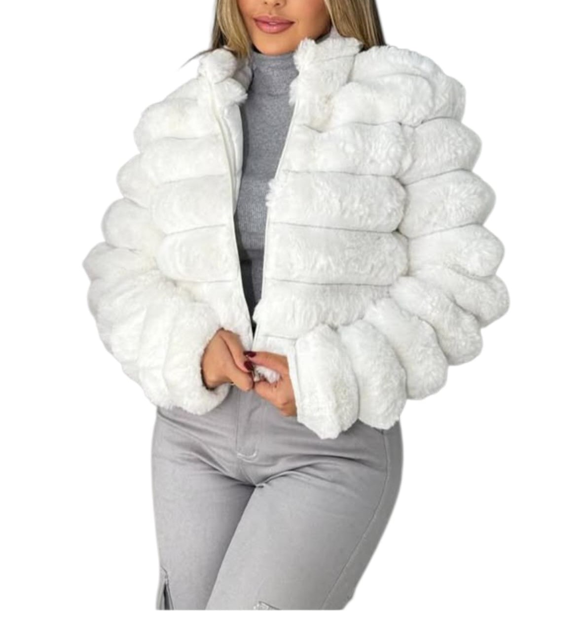 CAMPERA CON PIEL